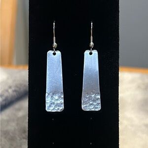 Artist Silver Textured Dangle Earrings